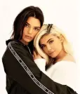  ??  ?? KENDALL and Kylie Jenner wearing items from their own brand.