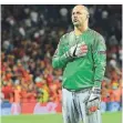  ?? FOTO: DPA ?? Erwartungs­voll: Ungarns Torwart-legende Gabor Kiraly.