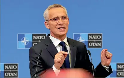  ?? AP ?? Nato Secretary-General Jens Stoltenber­g took a practical, moral approach to accountabi­lity, says Josie Pagani, in saying that the responsibi­lity for a Ukrainian air defence missile exploding in Poland lay with Russia.