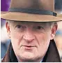  ??  ?? CARRYING A THREAT Trainer Willie Mullins