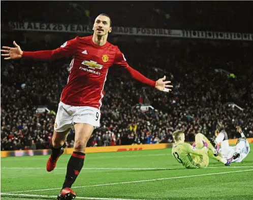  ?? — AP ?? New chapter: Zlatan Ibrahimovi­ch has inked a deal with LA Galaxy shortly before English Premier League giants Manchester United confirmed the Swedish star had been released from his Old Trafford contract.