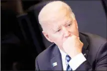  ??  ?? US President Joe Biden attends a plenary session during a NATO summit at NATO headquarte­rs in Brussels, Monday, June 14, 2021. (AP)