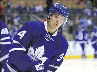  ?? VAUGHN RIDLEY / GETTY IMAGES ?? No. 1 overall pick Auston Matthews is being counted on to lead the Toronto Maple Leafs into a prosperous future.