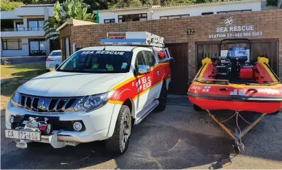  ??  ?? The rescue vessel, Surf 420, at its new home in Herolds’ Bay.