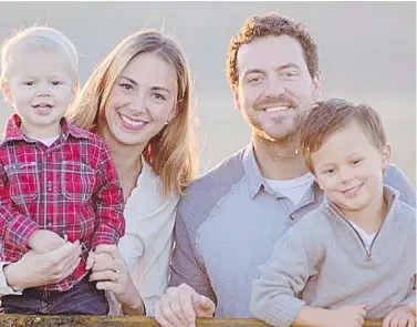  ?? GOFUNDME / THE CANADIAN PRESS ?? Tara Roe, 34, of Okotoks, Alta., was among those killed in the mass shooting in Las Vegas Sunday. She had gone to the festival with her husband, Zach, seen here with their children in a photo from a GoFundMe page for the family.