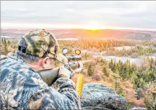  ??  ?? My Remington 700 chambered in .300 Winchester at sunrise.
