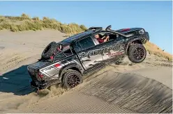  ??  ?? The Hilux Gladiator is no show-pony – it is fully equipped with extreme off-road gear and likes to get dirty.