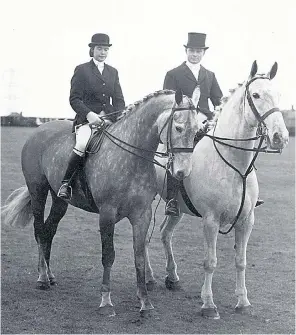  ??  ?? Aldous and his wife, Gill, with the Blankney Hunt in 1964. Right, as a Lord Justice of Appeal, 1995