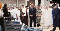  ??  ?? Deputy Prime Minister and Minister of Interior Sheikh Mohammad Al-Khaled Al-Hamad Al-Sabah tours the Qatar internatio­nal security and safety exhibition ‘Milipol Qatar 2016.’