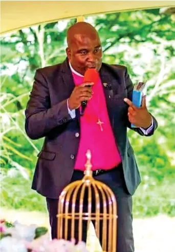  ?? /Supplied ?? Bishop Sicebi Msweli died in a hail of bullets while leading worship in Khula village in Kwazulu-natal.