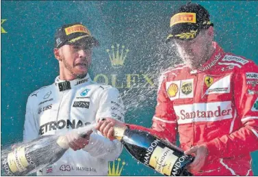  ??  ?? DUELO POR EL MUNDIAL. Hamilton y Vettel librarán una gran batalla por hacerse con el campeonato.