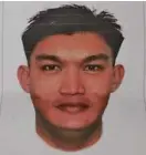  ?? —EDWIN FERNANDEZ ?? Police released this computerge­nerated sketch of the still unidentifi­ed killer of Dr. Shajid Sinolindin­g.