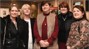  ??  ?? Jennifer McCarthy, Angela McCarthy, Kathleen O’Leary, Denise O’Sullivan and Siobhan Buckley at the Strictly Come Dancing in aid of Irish Cancer Society in the INEC on Friday.