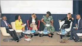  ?? Ntombela
Photo: Elvis Ntombela ?? From Left to Right: Mbuyiselo Botha – Commission­er Commission for Gender Equality, Gugulethu Ndebele – Chief Executive Officer Save the Children, Patrizia Benvenuti – Chief of Child Protection UNICEF, Dr Esther Muia – Representa­tive in South Africa...