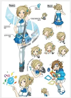 ??  ?? Here’s Low Zi Rong’s original character design for Aizawa Inori, which launched CDS as a studio.