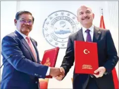  ?? SAR KHENG VIA FACEBOOK ?? Cambodia and Turkey has signed a security cooperatio­n agreement in Ankara this week.