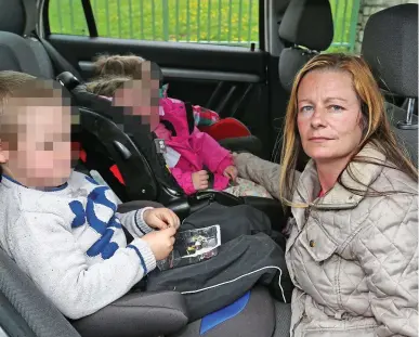  ??  ?? Claims: Sabrina McMahon and children pictured in their Opel car almost four years ago