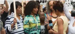  ??  ?? Angela Bassett stars in ‘‘Chi-Raq,’’ a film in which women withhold sex in an effort to end the violence on Chicago’s streets.