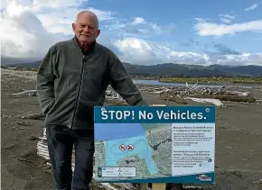  ?? VIRGINIA FALLON/STUFF ?? Ka¯piti man Chris Turver is annoyed that vehicles have been banned on parts of Waikanae Beach. The keen whitebaite­r says the rule is over the top.