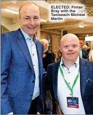  ?? ?? ELECTED: Fintan Bray with the Taoiseach Micheal Martin