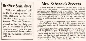  ?? (Democrat-Gazette archives) ?? This is an excerpt from the Feb. 5, 1922, house ad announcing the Arkansas Democrat’s serializat­ion of Bernie Babcock’s temperance novel “Billy of Arkansas.”