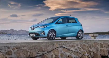  ??  ?? Electric vehicles, such as the Zoe, above, produce between 30% and 70% less emissions than petrol counterpar­ts over the course of their lifetime
