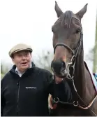  ??  ?? Comeback: Nicky Henderson and Champion Hurdler Buveur D’Air