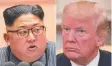  ??  ?? Kim Jong-Un and Donald Trump