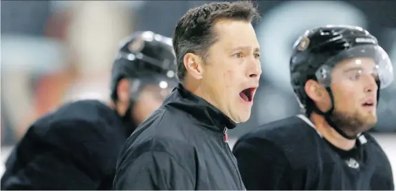  ?? TONY CALDWELL ?? Senators coach Guy Boucher says he’s always been willing to change his style of coaching based on the situation and personnel on hand, and this year will be no different.