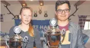  ?? FOTO: PRIVAT ?? Hannah Grauvogel und Tobias Lindenmaye­r sind die neuen Titelträge­r der Westallgäu­er alpinen Skimeister­schaft.