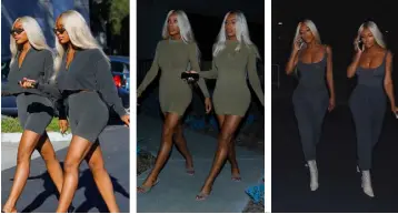  ??  ?? PR STUNT: A group of minor celebritie­s dressed in the Yeezy collection and platinum Kim wigs