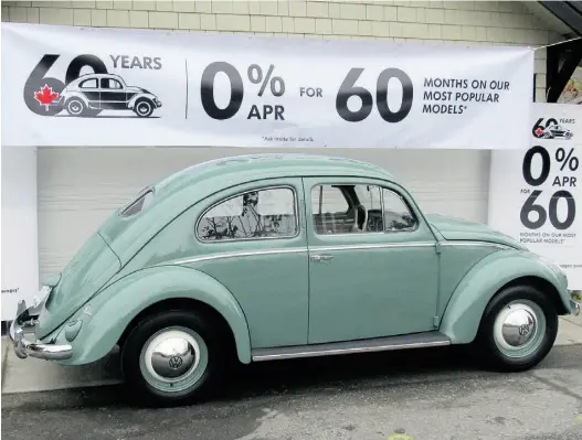  ?? PHOTOS: ALYN EDWARDS/ EDMONTON JOURNAL ?? This 1952 Volkswagen Beetle may be the first to be registered in Canada. It was among eight to arrive in Toronto in November 1952.