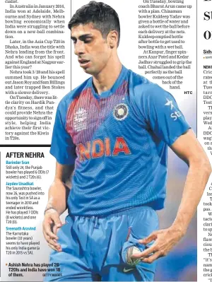  ?? GETTY IMAGES ?? Ashish Nehra has played 26 T20Is and India have won 18 of them.