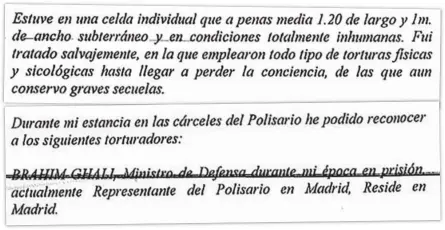  ??  ?? Fragmentos de la denuncia interpuest­a en 2007 y que ha sido reabierta hace unos días por el magistrado Santiago Pedraz