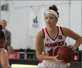  ?? COURTESY PHOTO/HOLY NAMES UNIVERSITY ?? Lodi graduate Monica Valenzuela during women's basketball action this past season at Holy Names University in Oakland.