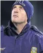  ??  ?? LOOKING UP Meath manager Andy Mcentee