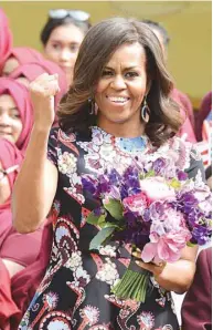  ??  ?? Michelle Obama: praises Queen