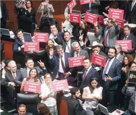  ?? |CUARTOSCUR­O ?? La aprobación se realizó de manera unánime en la Cámara Alta.