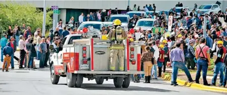  ?? Ricardo Reyes ?? Gobierno se realizó otro simulacro. Participó Protección Civil estatal. /