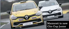  ??  ?? Marzorati in new Clio Cup Junior