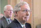  ?? J. SCOTT APPLEWHITE/AP ?? Senate Majority Leader Mitch McConnell, R-Ky., said the rule bars the government from improperly using its power to “invite harassment of citizens” by “angry left-wing activists.”