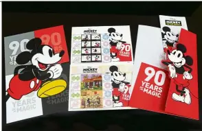  ??  ?? Pos Malaysia’s stamp series commemorat­ing Mickey Mouse’s 90th birthday.