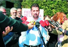  ?? CAMPILLO/ICAL ?? El líder socialista Luis Tudanca en la Fiesta de la Rosa de Ponferrada