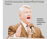  ??  ?? Zell Miller makes his inaugurati­on speech.