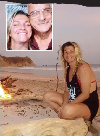  ?? PHOTOS COURTOISIE, FACEBOOK ?? Sandra Bouchard était la fille de Raymond Bouchard, qui a été libéré il y a environ un mois après avoir été arrêté en 2009. La femme de 41 ans a perdu la vie dimanche à moto. En mortaise, on la voit avec son père.