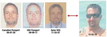  ??  ?? MIX-UP: Passport photos of Christophe­r Hobbs bear a resemblanc­e to paedophile Steven Strike, right.