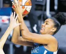  ?? REINHOLD MATAY-USA TODAY SPORTS-17/9/2020 ?? Cesta. Damires, em ação pelo Minnesota Lynx na WNBA