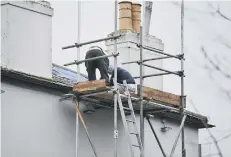  ?? ?? Damage to a home in Burgess Hill. Photo: S Robards