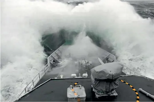  ?? DEFENCE FORCE ?? The Navy called on Andrew Leachman’s knowledge of the Southern Ocean when HMNZS Wellington went after fishing pirates – and into a vicious storm.