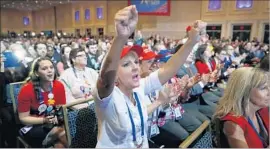  ?? Alex Brandon Associated Press ?? CONSERVATI­VES cheer President Trump at the Conservati­ve Political Action Conference in Maryland. “It’s kind of like a victory party,” one attendee said.